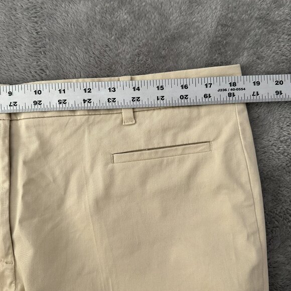 Ann Taylor 2025 The Cotton Crop Pants Women's size 14 Khaki Straight Leg - Picture 7 of 8
